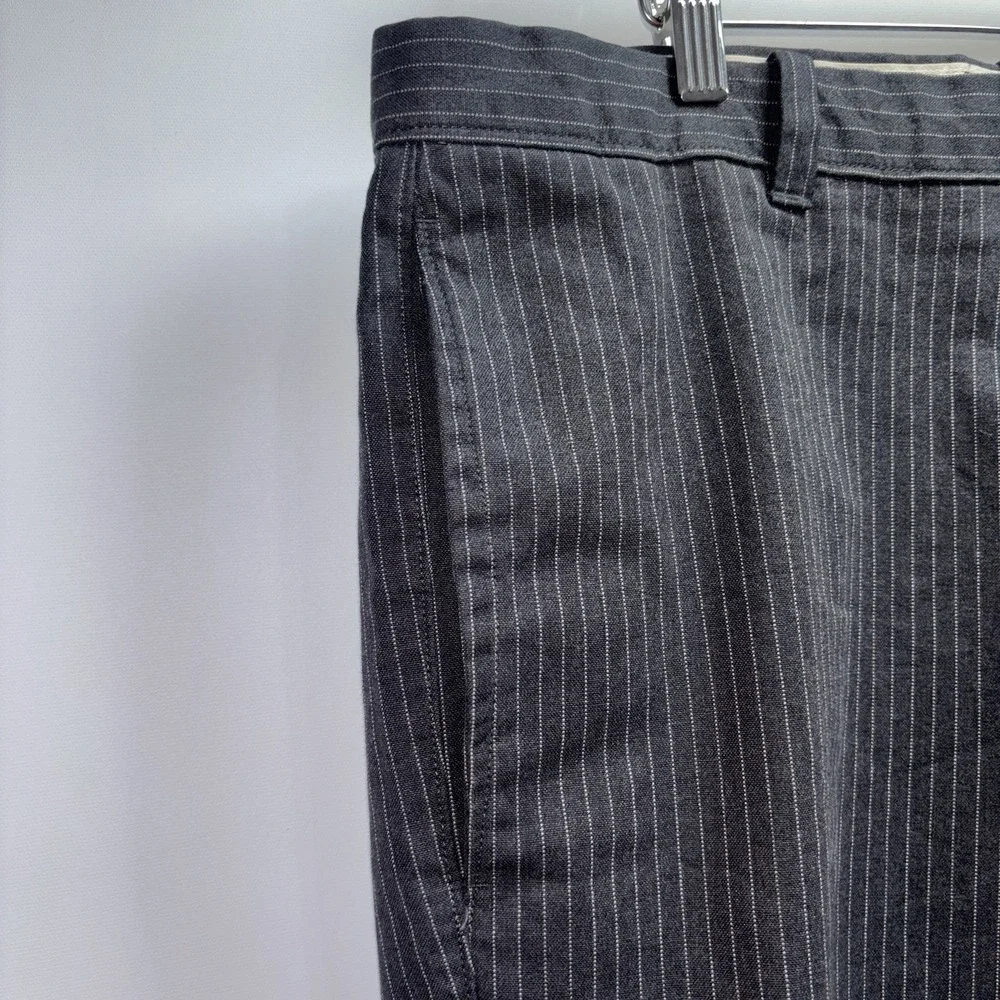 Banana Republic Tailored Fit Men's Wool Dress Pants Gray Pinstripe 32x30